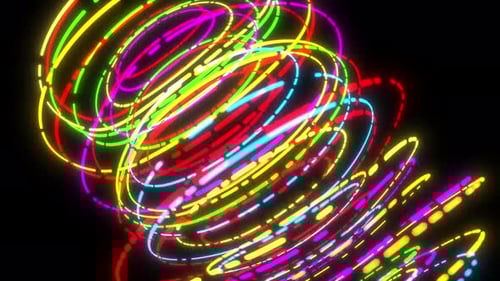 Cyber Tech Neon Circles Future Effect kann endlos weiterschleifen