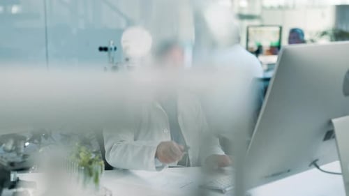Female Scientist Working in Modern Laboratory