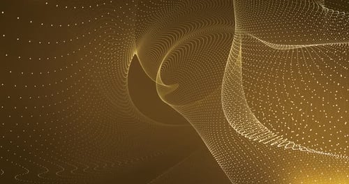Abstract Golden Fluid Wave Particle Background Loop
