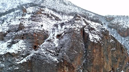 Snow-Covered Ridge from Above