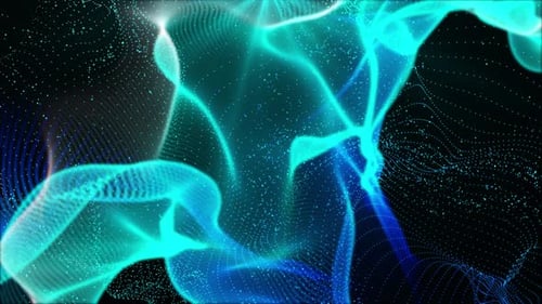 Bunter abstrakter Partikelwellen-Hintergrund Loop V6
