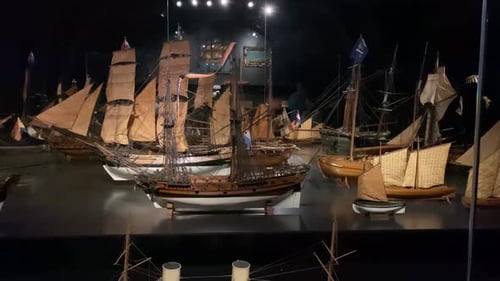 Visitors walking around the museum and magnificent historical antiques