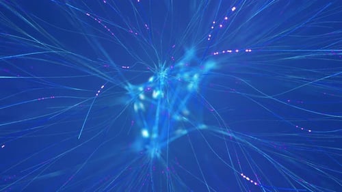 Futuristic Abstract Neural Network Lines Background