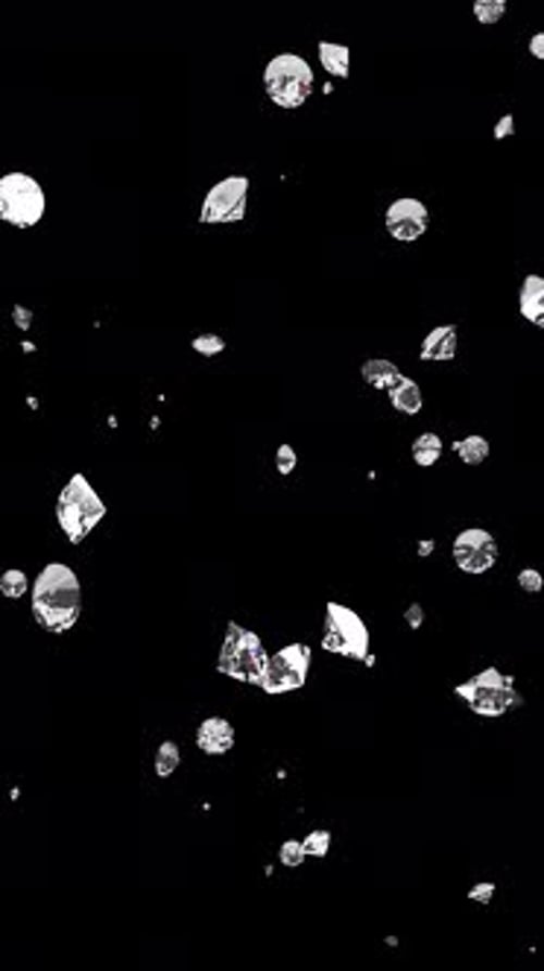 Diamonds Vertical Overlay Fall And Rotate In Seamless Loop