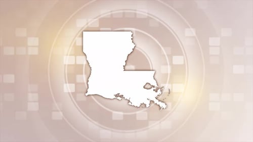 Animierte Karte des Bundesstaates Louisiana