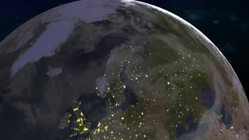 Planet Earth Global Rotation Day Night Cycle