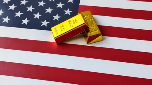 Gold bars or ingots as a tool for balance, financial investment, and savings. Gold bars