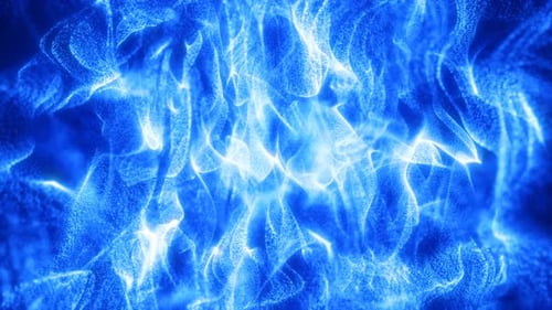 Abstract blue energy waves futuristic hi-tech glowing particles