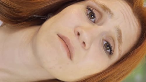 Vertical Video of Frustrated young woman. Unsuccessful young woman.