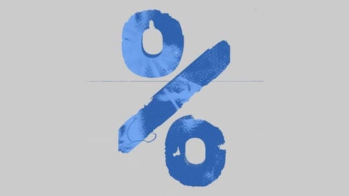 Grunge Percentage Symbol Reveal Animation