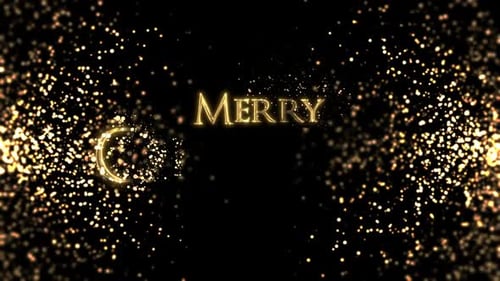merry christmas sparkling magic text alpha