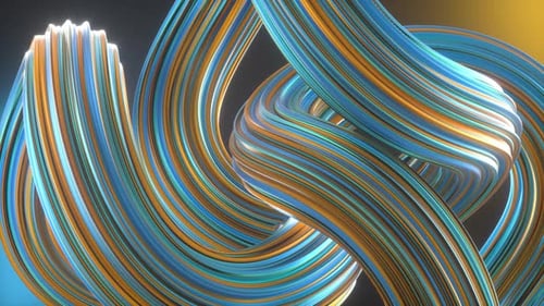 Dynamic Abstract Colorful Flowing Ribbons Seamless Loop Background