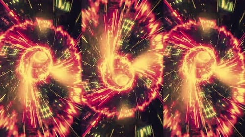 Abstract 3D Digital Tunnel Animation