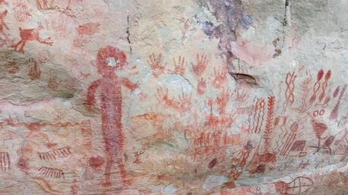 Ancient paintings on rock