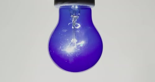 The Ultraviolet Light Lights Up on a White Background Disinfection Concept