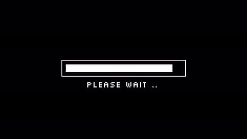 Retro Pixelated Loading Bar with Glitch Effect