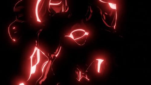 Red Neon Liquid Abstract Background