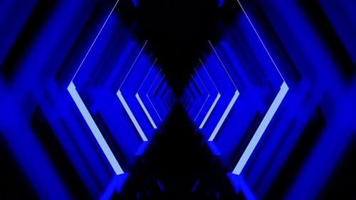 Boucle VJ à tunnel hexagonal bleu foncé