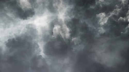 Dramatic Grey Storm Clouds Moving in the Sky