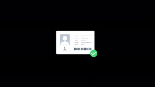 Approved ID Verification Animation Video - Transparent