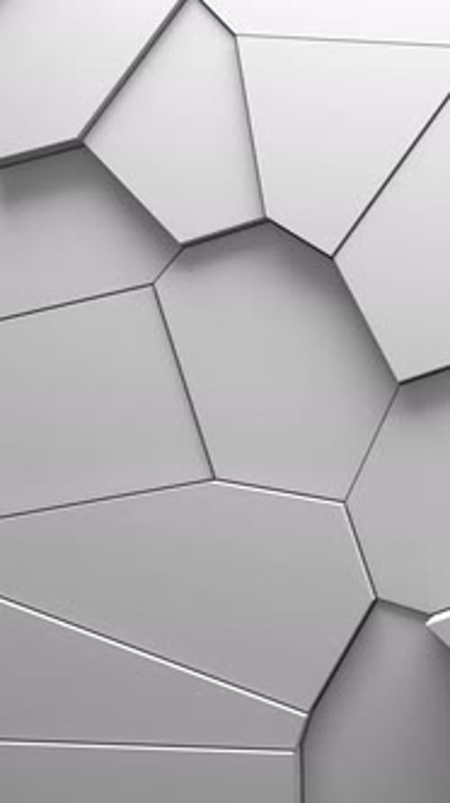 Abstract Animation of Voronoi Blocks Moving and Extruding Minimal Light Clean Corporate Background