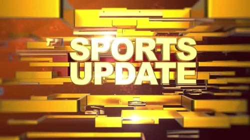 Sports Update Broadcast Opener with Dynamic 3D Gold Text Reveal