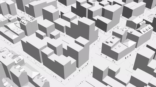 Ciudad modelo de ciudad blanca en 3D