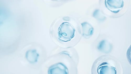 Fundo transparente de células azuis