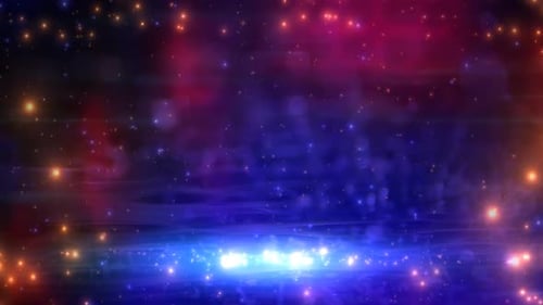Ambient Sparkling Purple Blue Lights Galaxy Floating Animation Background