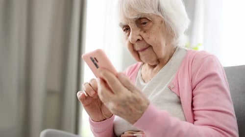 Senior Woman Using Cell Phone