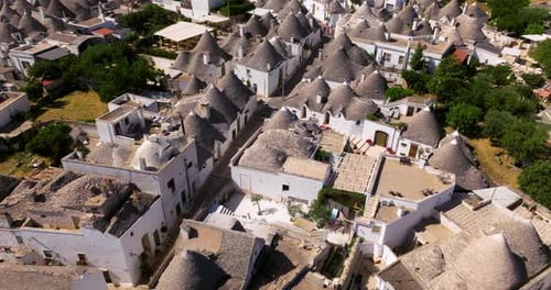 Conical Roofscape Of Trulli Houses In The City Of Alberobello In The Itria Valley, Southern Italy. A