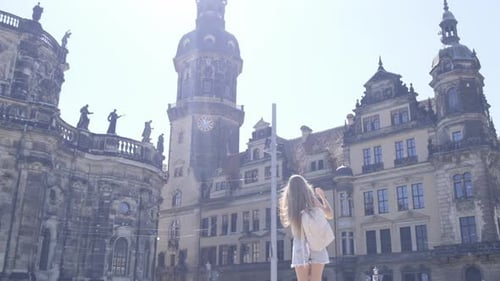 Exploring a Medieval City Building in a Grand Metropolis