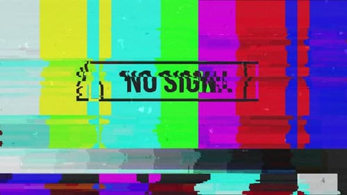 Glitch Digital TV Test Pattern No Signal Effect