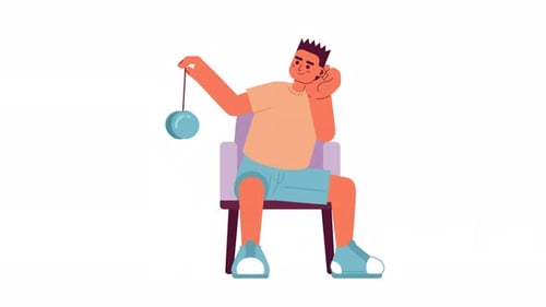Junge spielt Yoyo-Animation