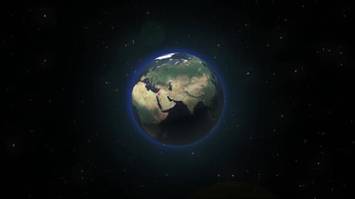 Earth Zoom From Space To Jordan