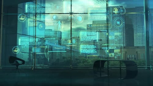 Infographics Of Personal Data Decoding In The Office 4K