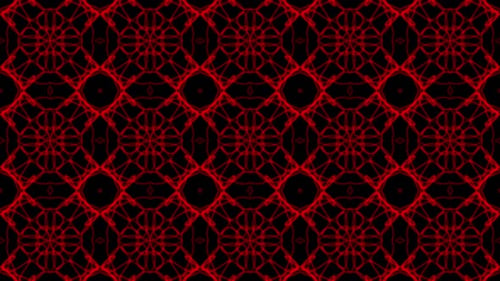 Abstrakter moderner Kaleidoskop-Hintergrund Red Loop V2