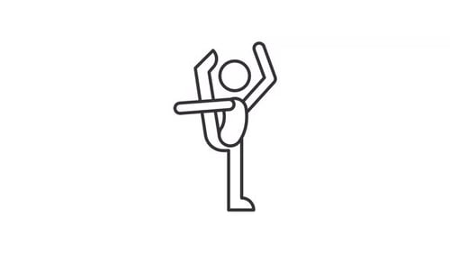 Animated stretching line icon