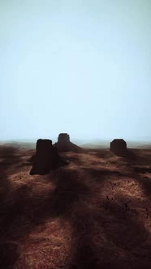 Group of Rocks in Desert