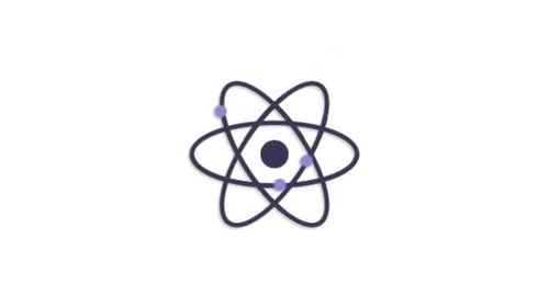 Atom symbol icon animation video