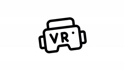 Animated Virtual Reality Headset Icon Wiggle Animation
