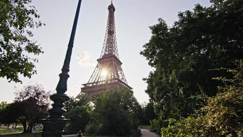 Cityscape of Paris Eiffel Tower in France