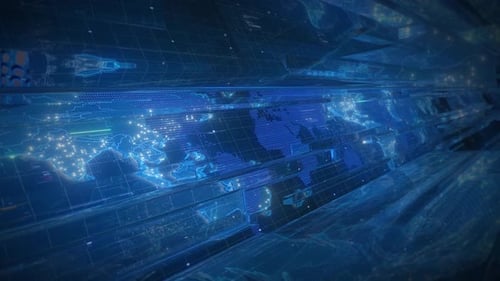 Abstract Global Digital Network Connection Technology Background Loop