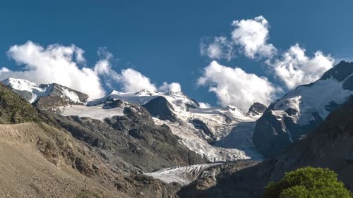 The Morteratsch Glacier In The Swiss Alps