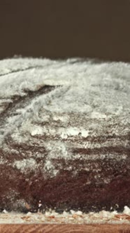 The Bread Falls on the Table Filmed on a Highspeed Camera at 1000 Fps