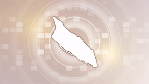 Animated Map Outline Reveal on Digital Background