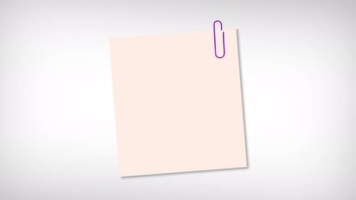 Adhesivo de papel para notas con clip para recordar en la escuela, la oficina y el hogar. Gráfico en movimiento