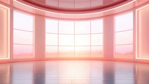 Podium Futuristische Vitrine mit Plattform für Produktausstellungen. Leeres modernes Bühnendisplay