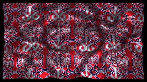 Indonesia Ethnic Silk Pattern Cloth Fabric Pontianak Batik Kalimantan Barat West Borneo Dayak Alpha