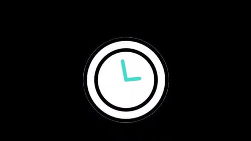 Animated Clock Icon Loading Progress Bar